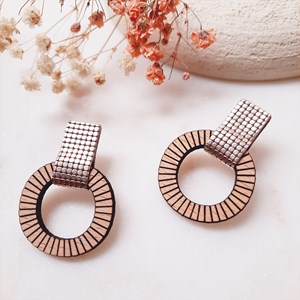 Boucles d'oreilles LOLLIPOPS Rose métallique