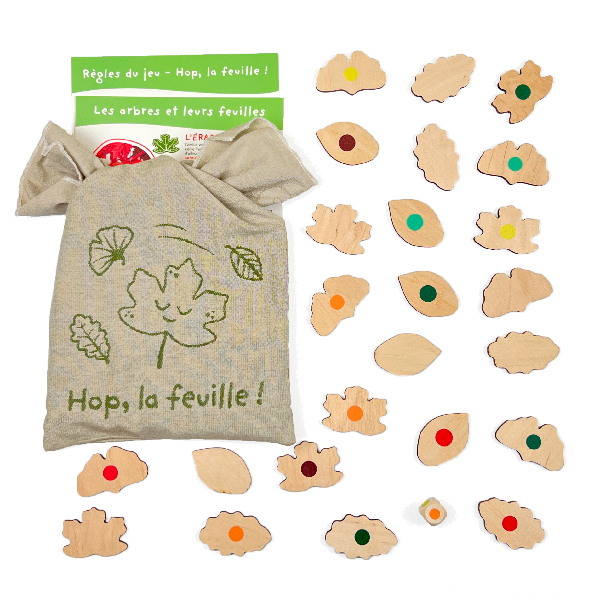 Hop la feuille - mémo des couleurs en bois 2