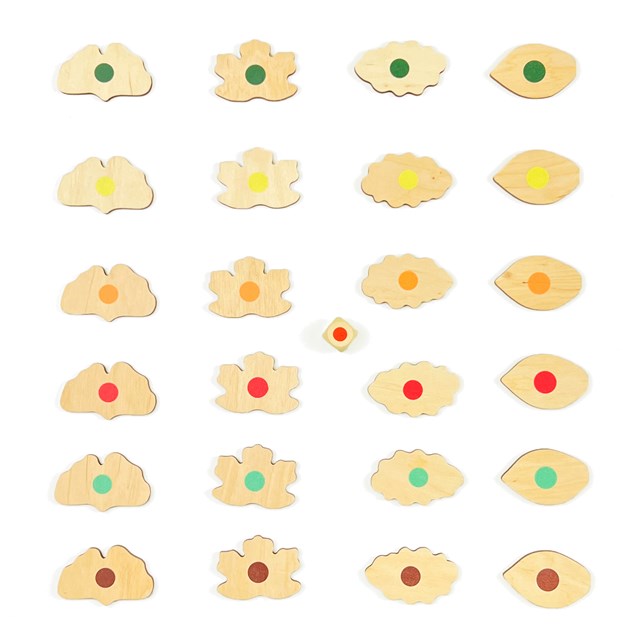 Hop la feuille - mémo des couleurs en bois 3