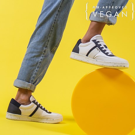 Baskets VIVACE Blanche et Marine - Collab ADRESSE - Porter F