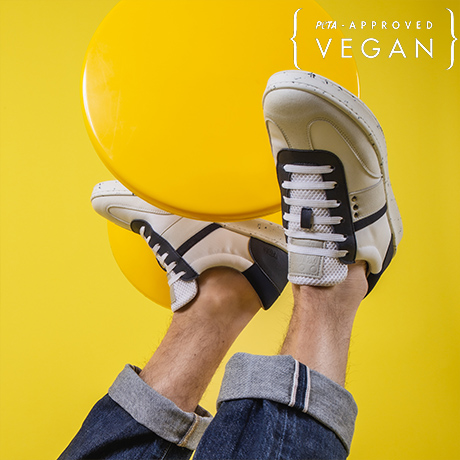 Baskets VIVACE Blanche et Marine - Collab ADRESSE - Porter H