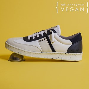 Baskets VIVACE Blanche et Marine 100% recyclée et végane - Collab ADRESSE