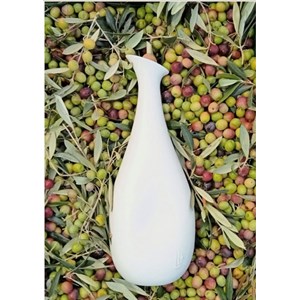 Huilier Filomena en céramique blanc mat. Fabrication artisanale - Série limitée