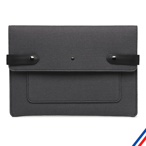 Pochette d'ordinateur ardoise - Upcycling - Livraison offerte