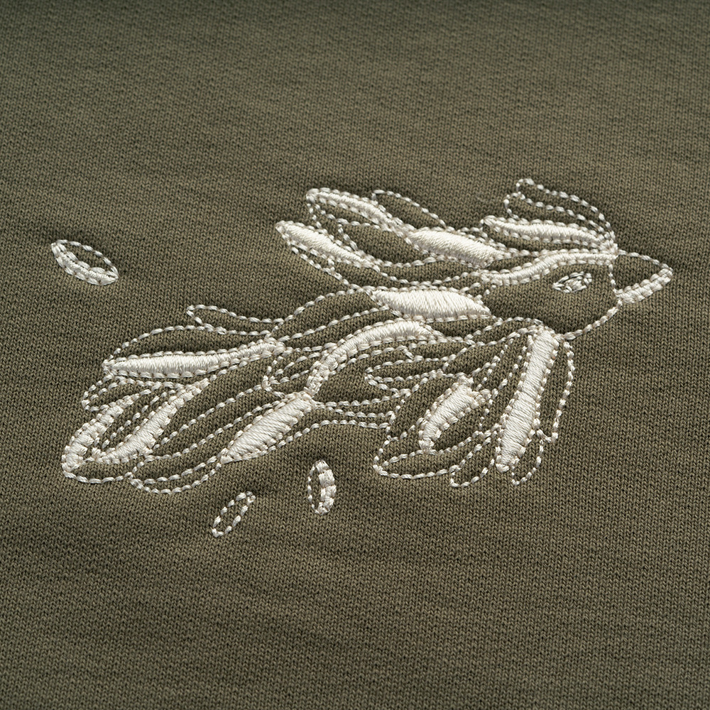 Sweatshirt Bird Olive 5