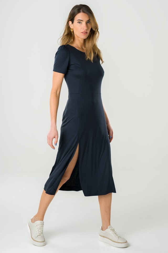 Robe Victoria en Tencel - Marine 3