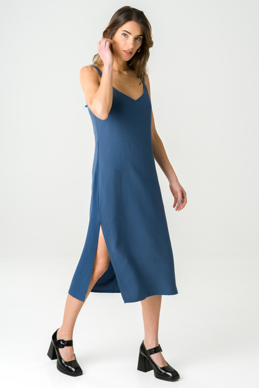 Robe tencel bleu sale