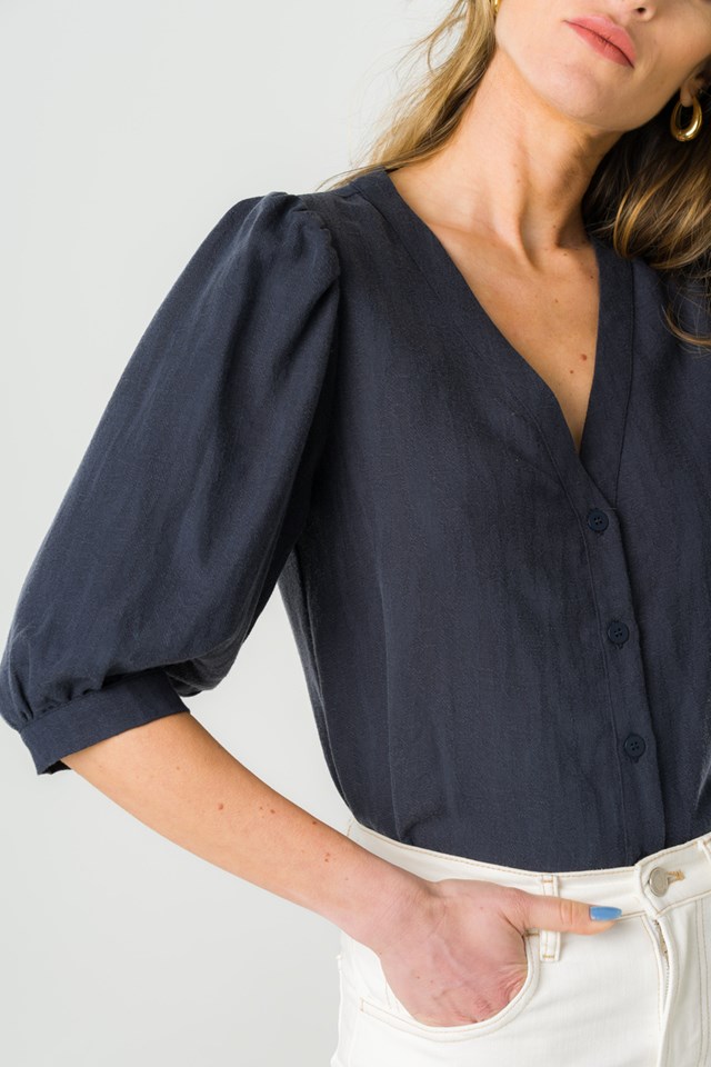 Blouse Aster en Tencel - Marine 2