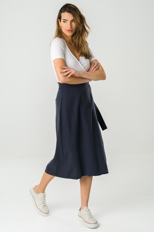 Jupe Azurite en Tencel/Lin - Bleu 3