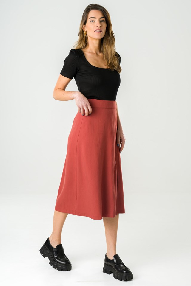 Jupe Azurite en Tencel - Brique 3