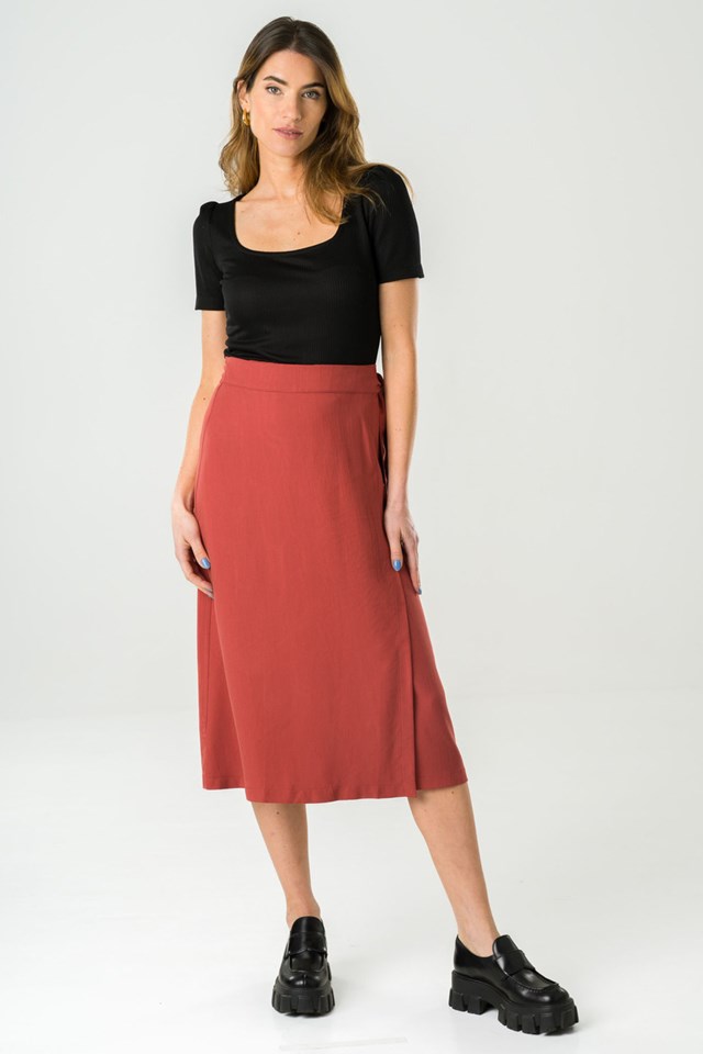 Jupe Azurite en Tencel - Brique 2