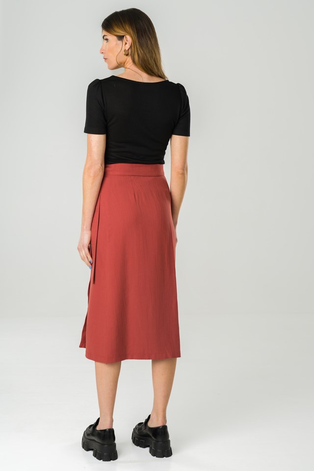Jupe Azurite en Tencel - Brique 4