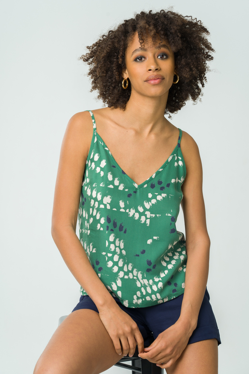 Caraco Adénia en Tencel  - Vert imprimé 5