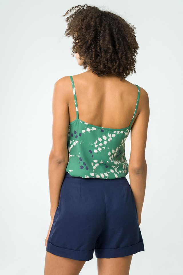 Caraco Adénia en Tencel  - Vert imprimé 4