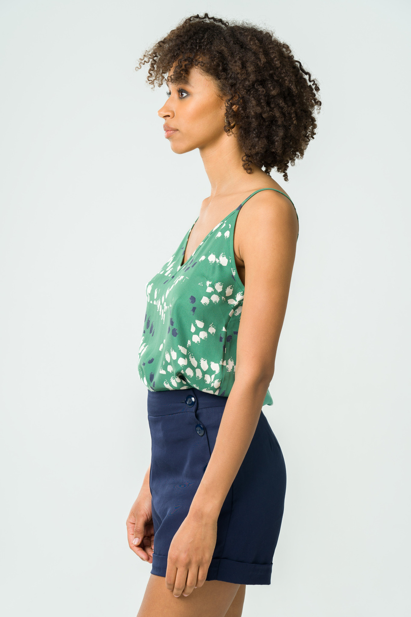 Caraco Adénia en Tencel  - Vert imprimé 3