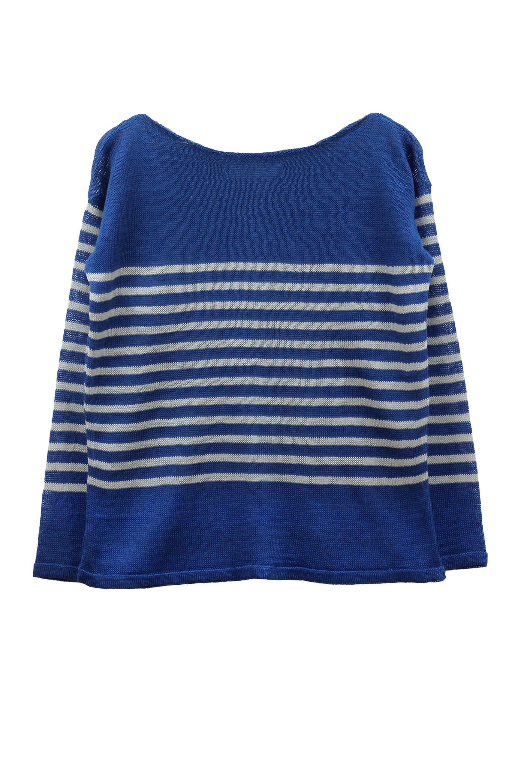 Marinière col bateau 100% lin - BLEU NUIT/LIN 16