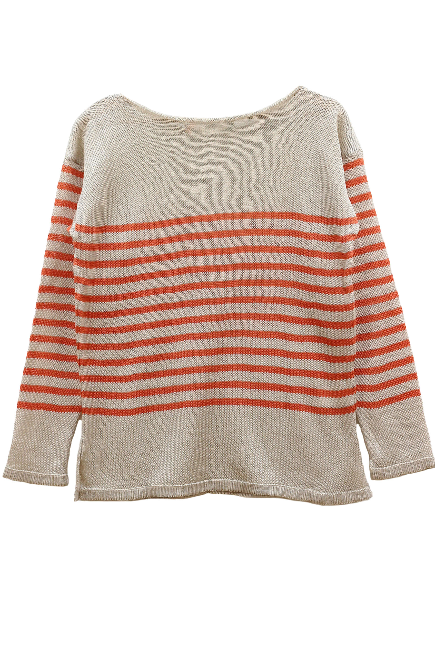 Marinière col bateau 100% lin - BLEU NUIT/LIN 14