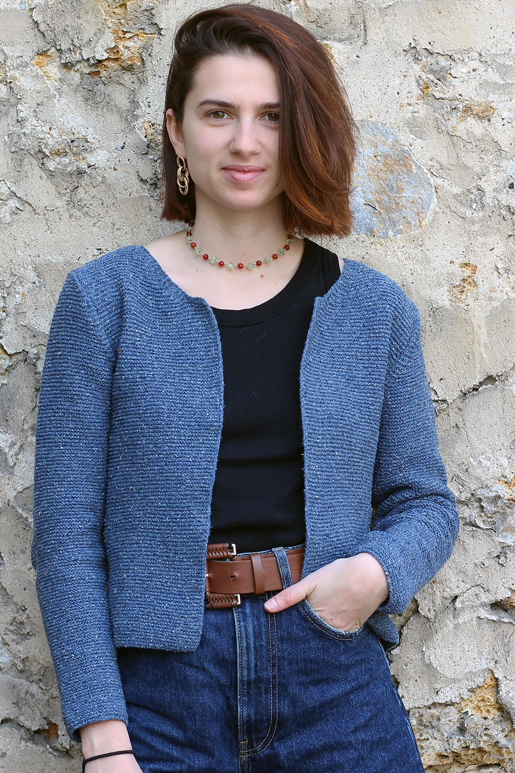 Cardigan Romarin BLEU JEAN -100% Made in France 13
