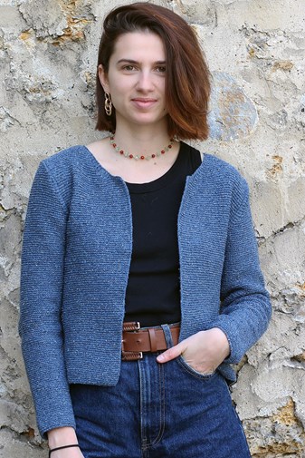 Cardigan Romarin BLEU JEAN -100% Made in France