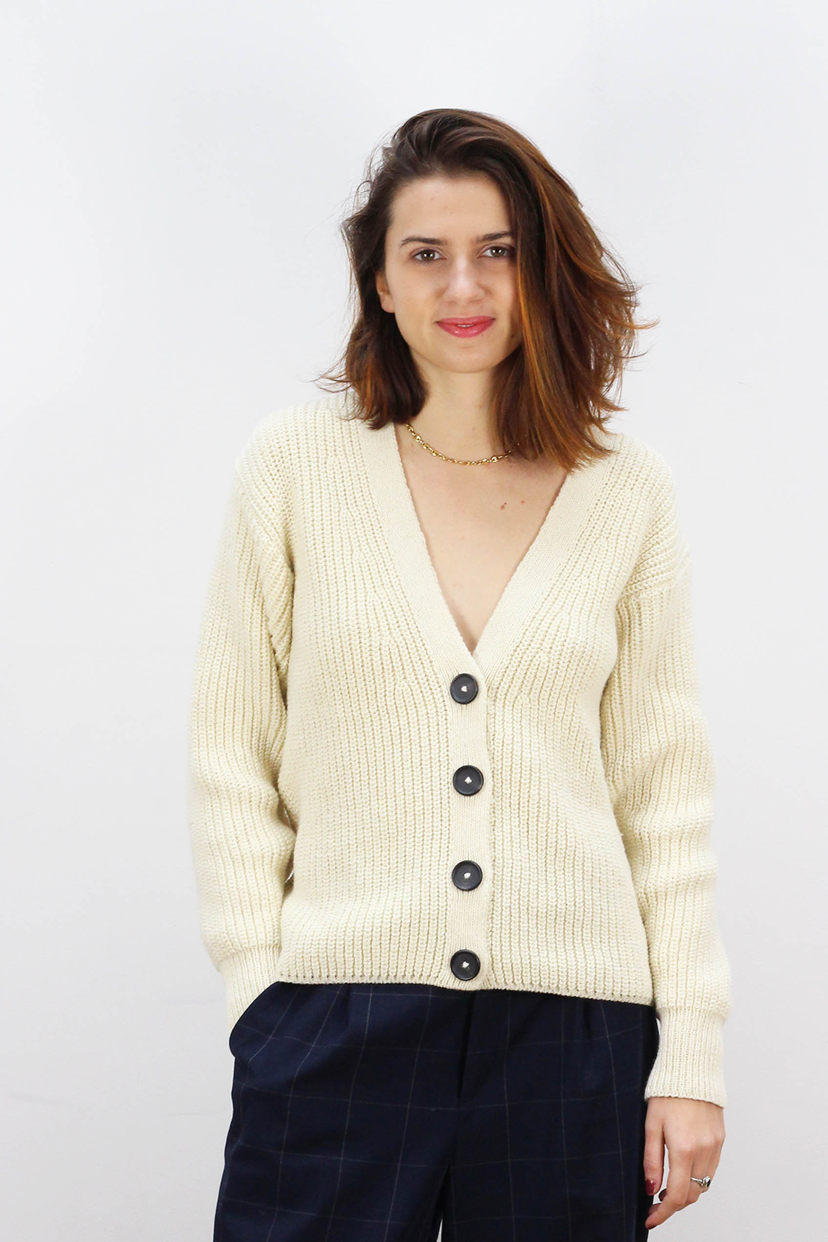 Gilet Baobab ECRU 100% Made in France EN LAINE RECYCLÉE 14