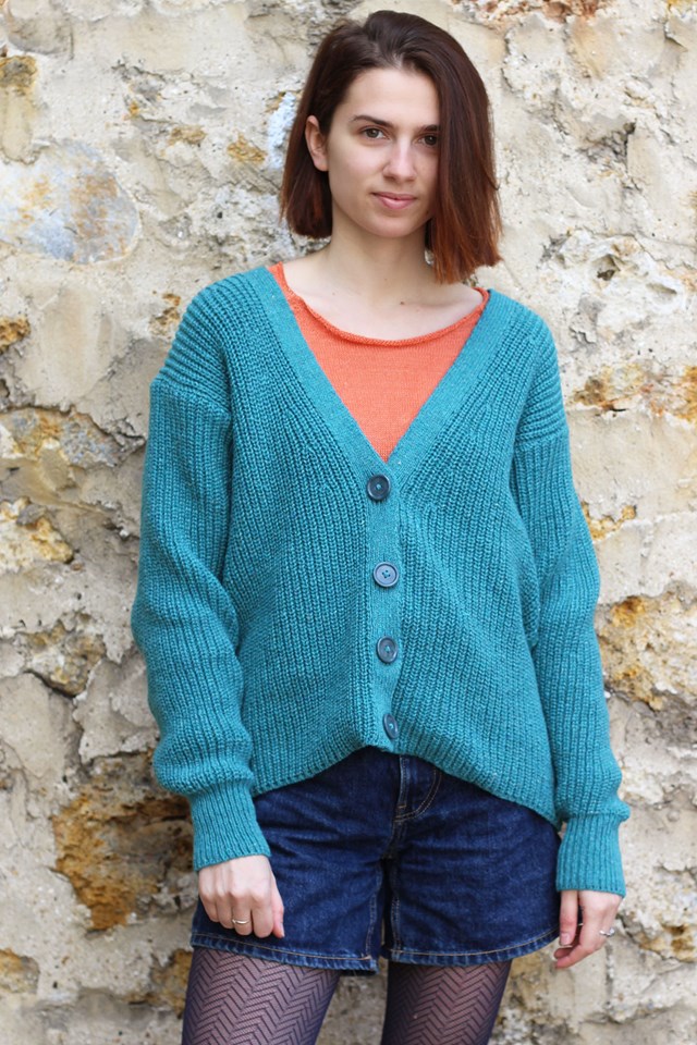Gilet Baobab GRIS MOYEN 100% Made in France EN LAINE RECYCLÉE 2