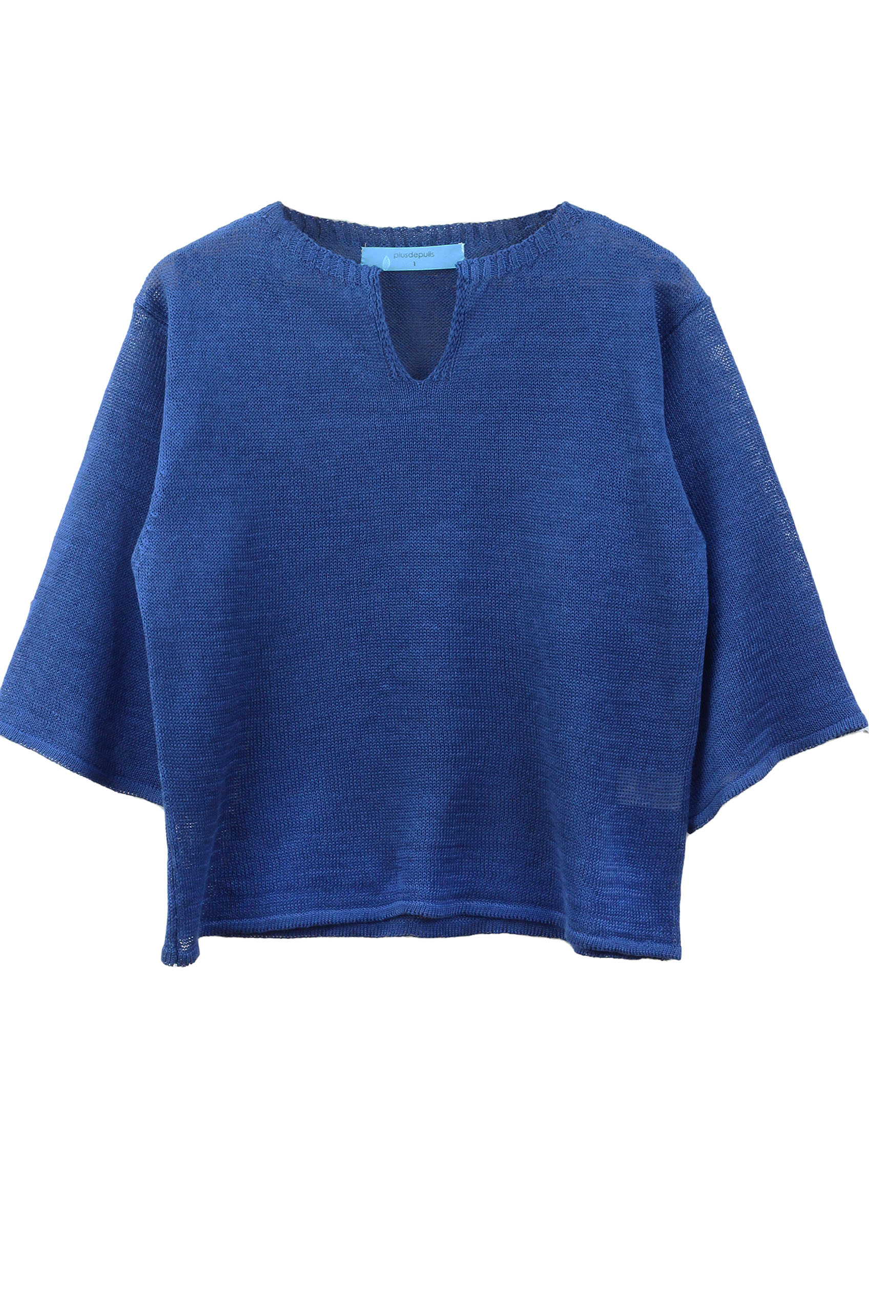 Pull Basilic 100% lin made in France - vert jungle 22