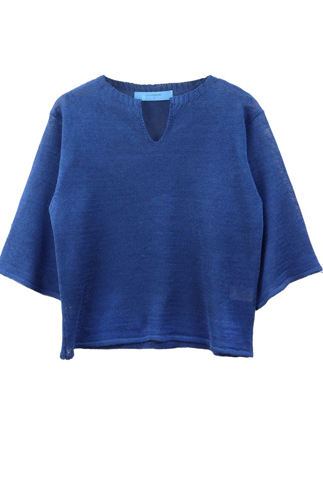 Pull Basilic 100% lin made in France - vert jungle 22