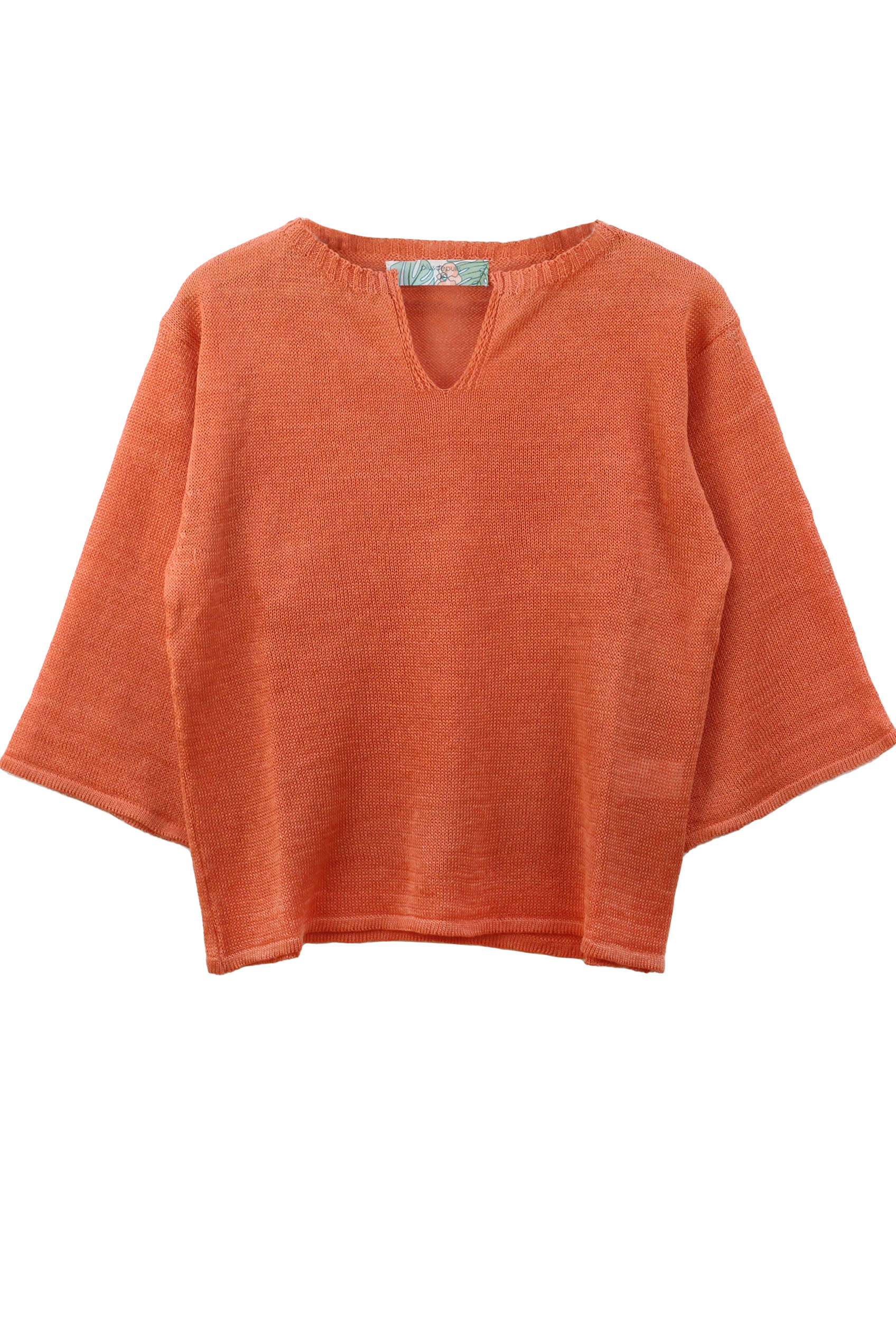 Pull Basilic 100% lin made in France - vert jungle 16