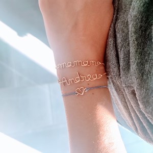 Bracelet chaîne à message