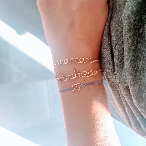 Bracelet chaîne à message