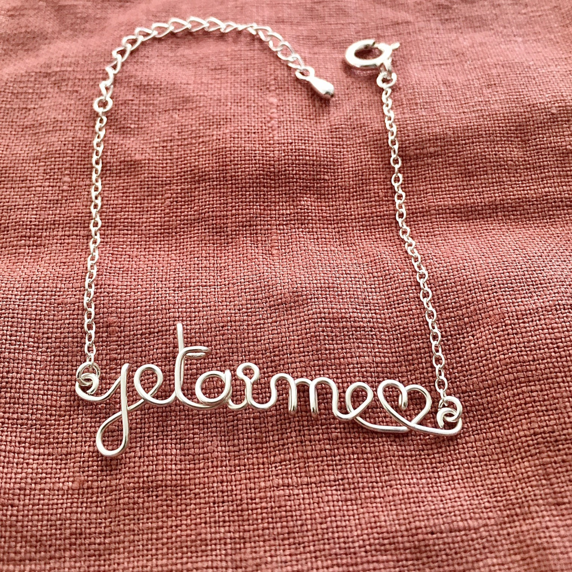 bracelet personnalisé avec message en Argent 925