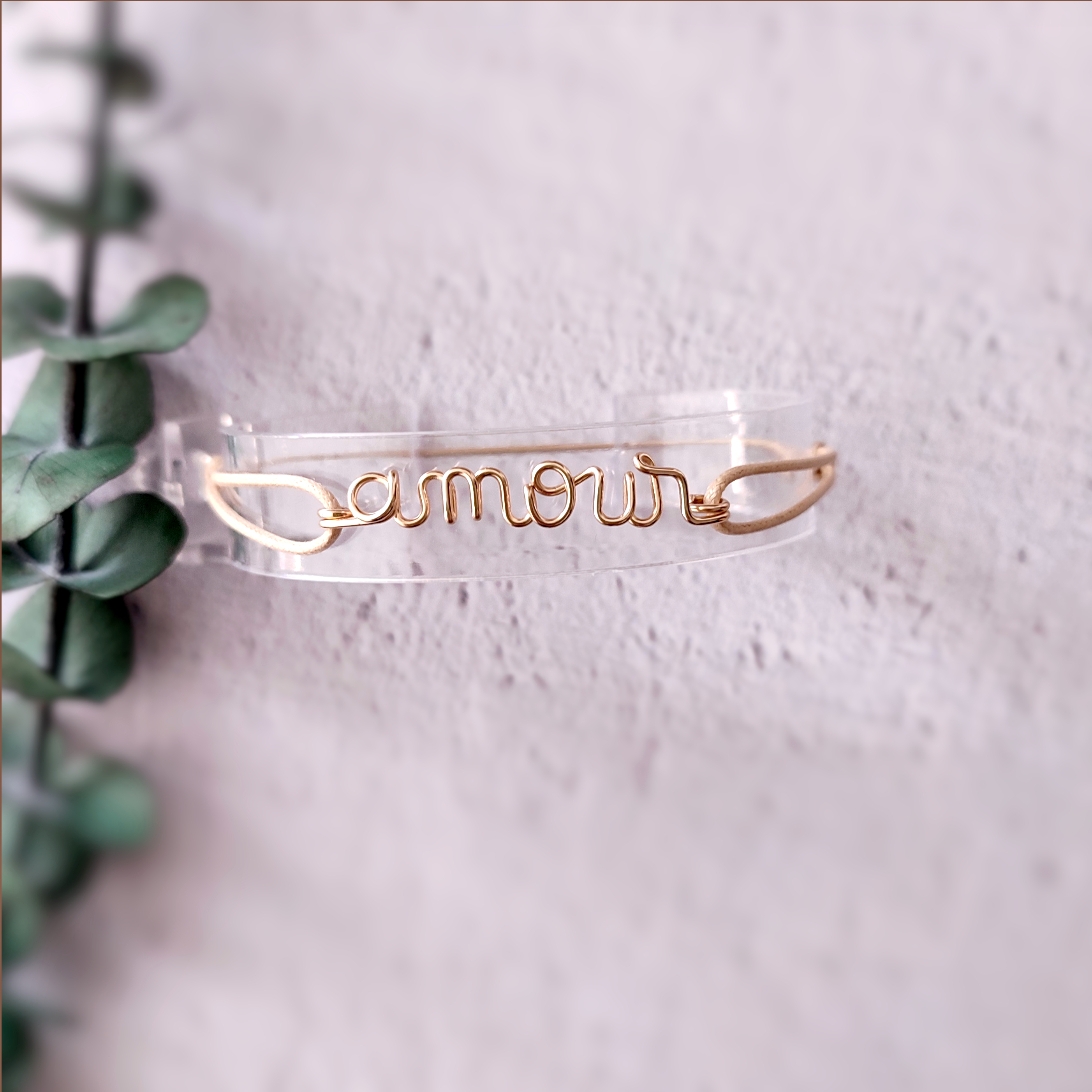 bracelet cordon à message personnalisé