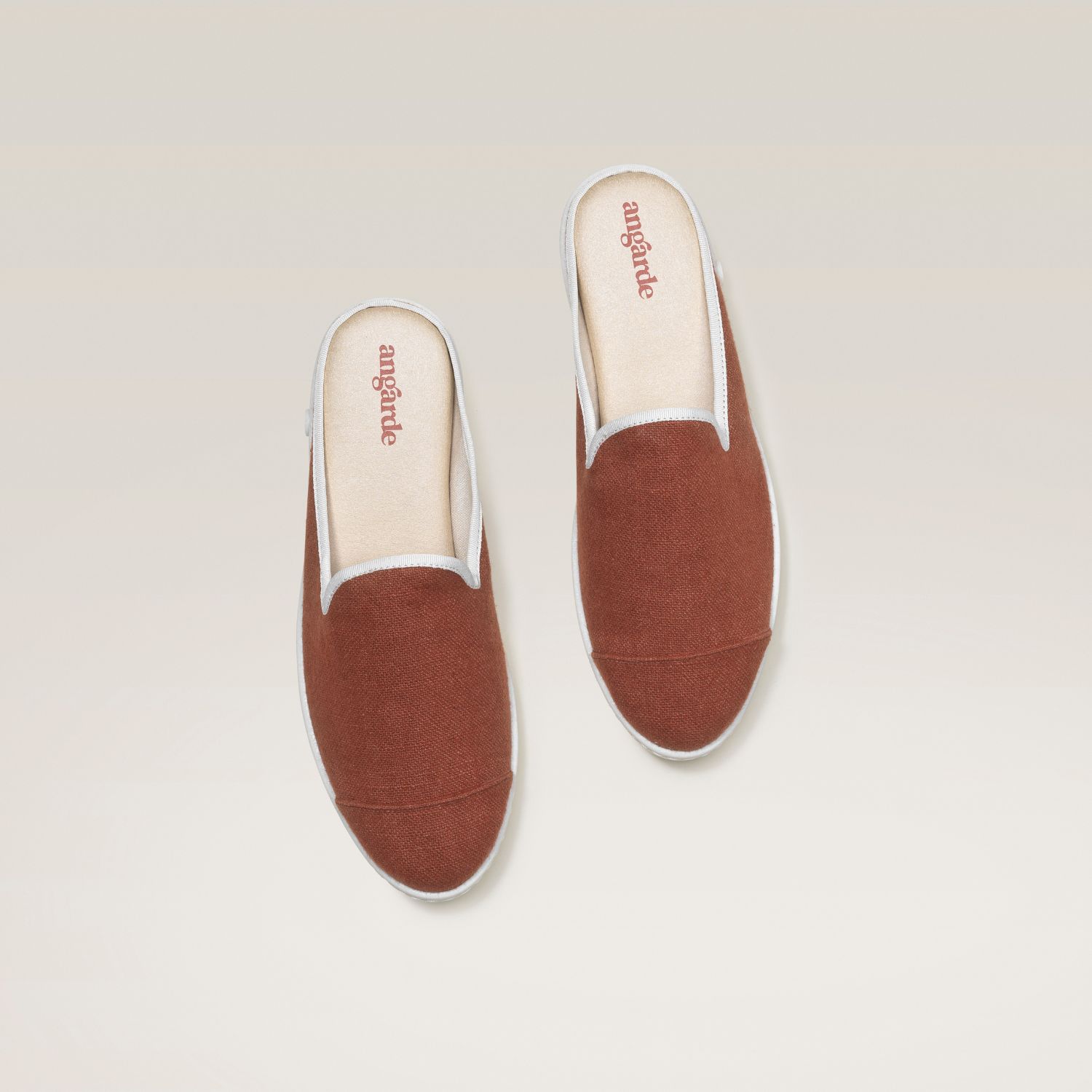 La mule en lin recyclé, terracotta 3