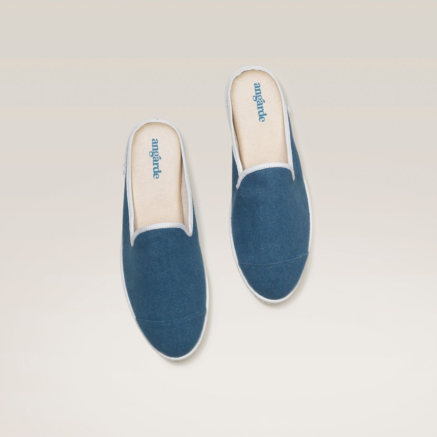 La mule en lin recyclé, bleu 3