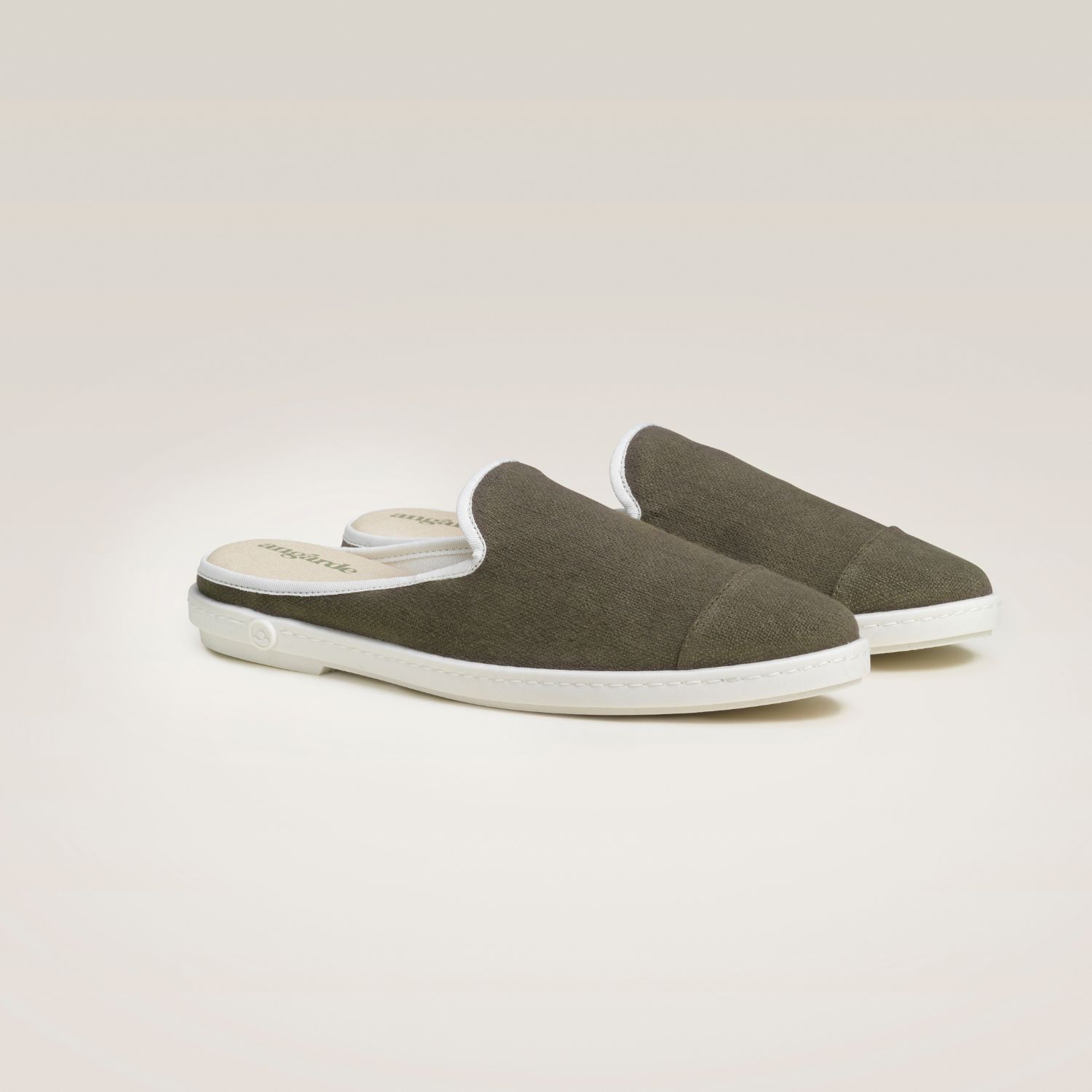 La mule en lin recyclé, kaki 2