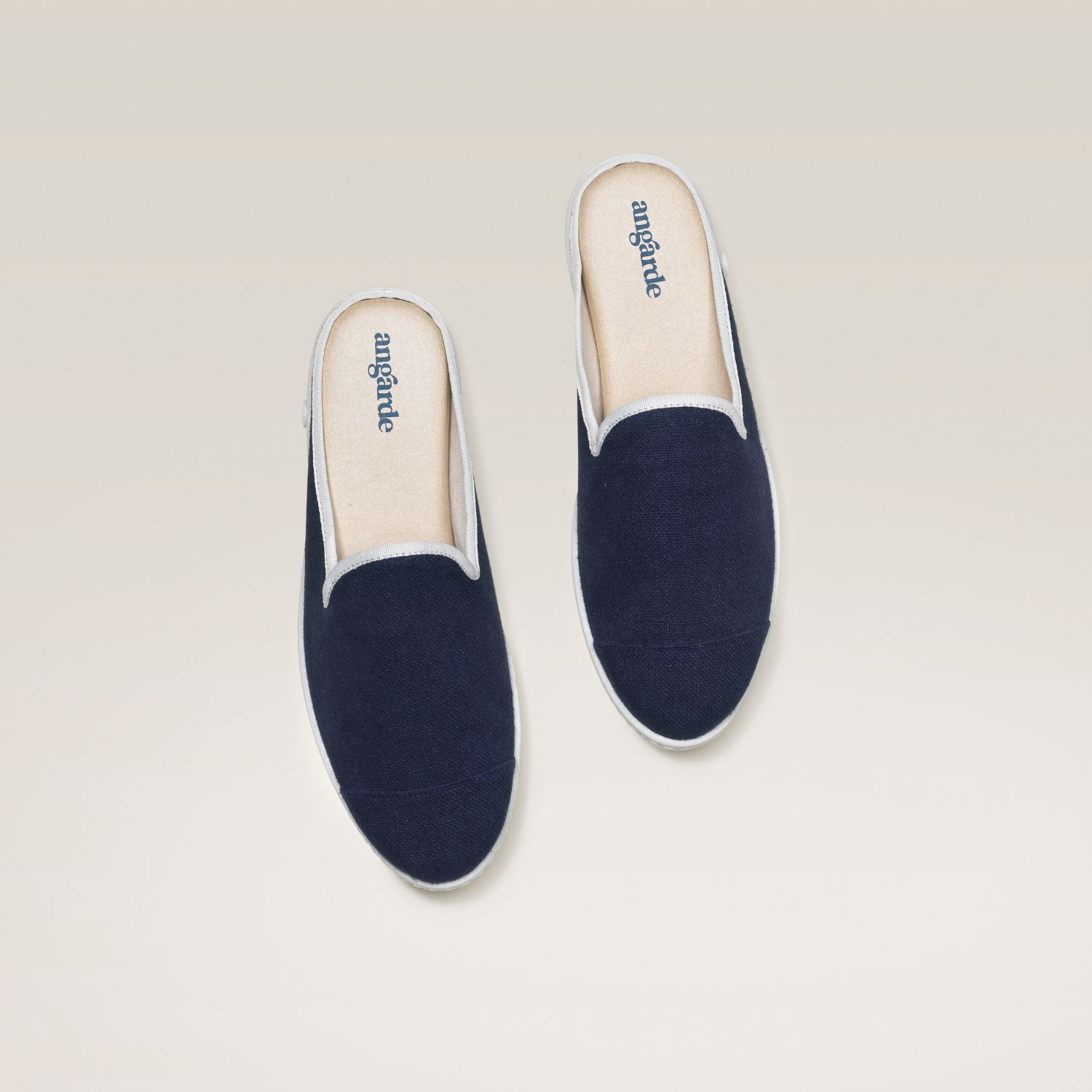 La mule en lin recyclé, marine 3