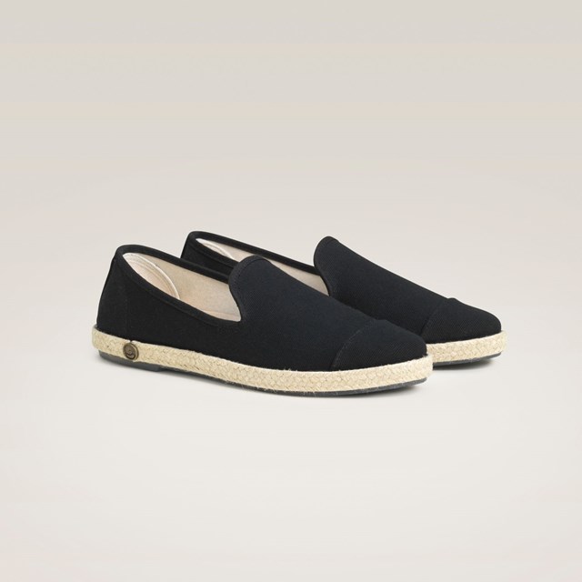 Espadrille en coton recyclé, noir 2