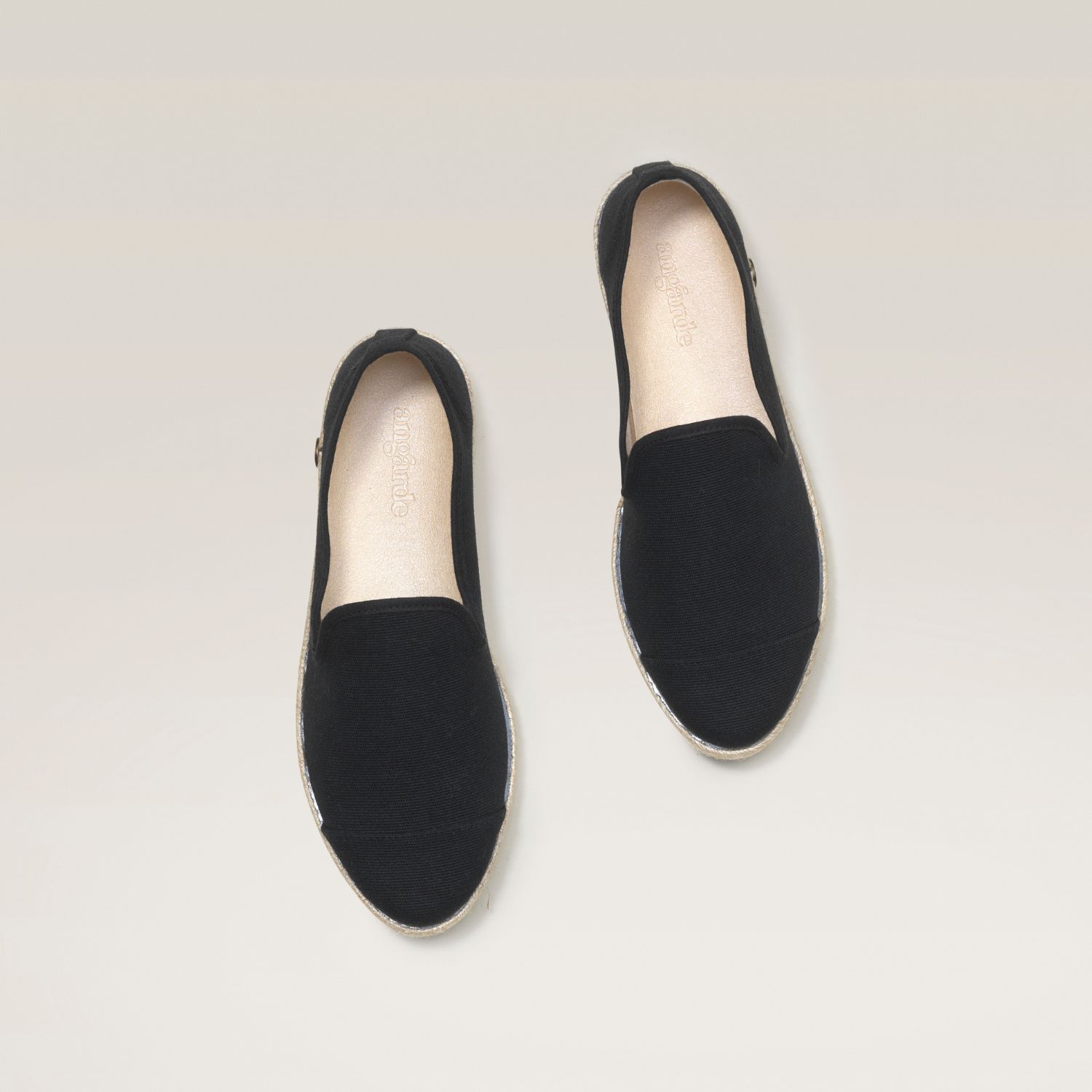 Espadrille en coton recyclé, noir 3