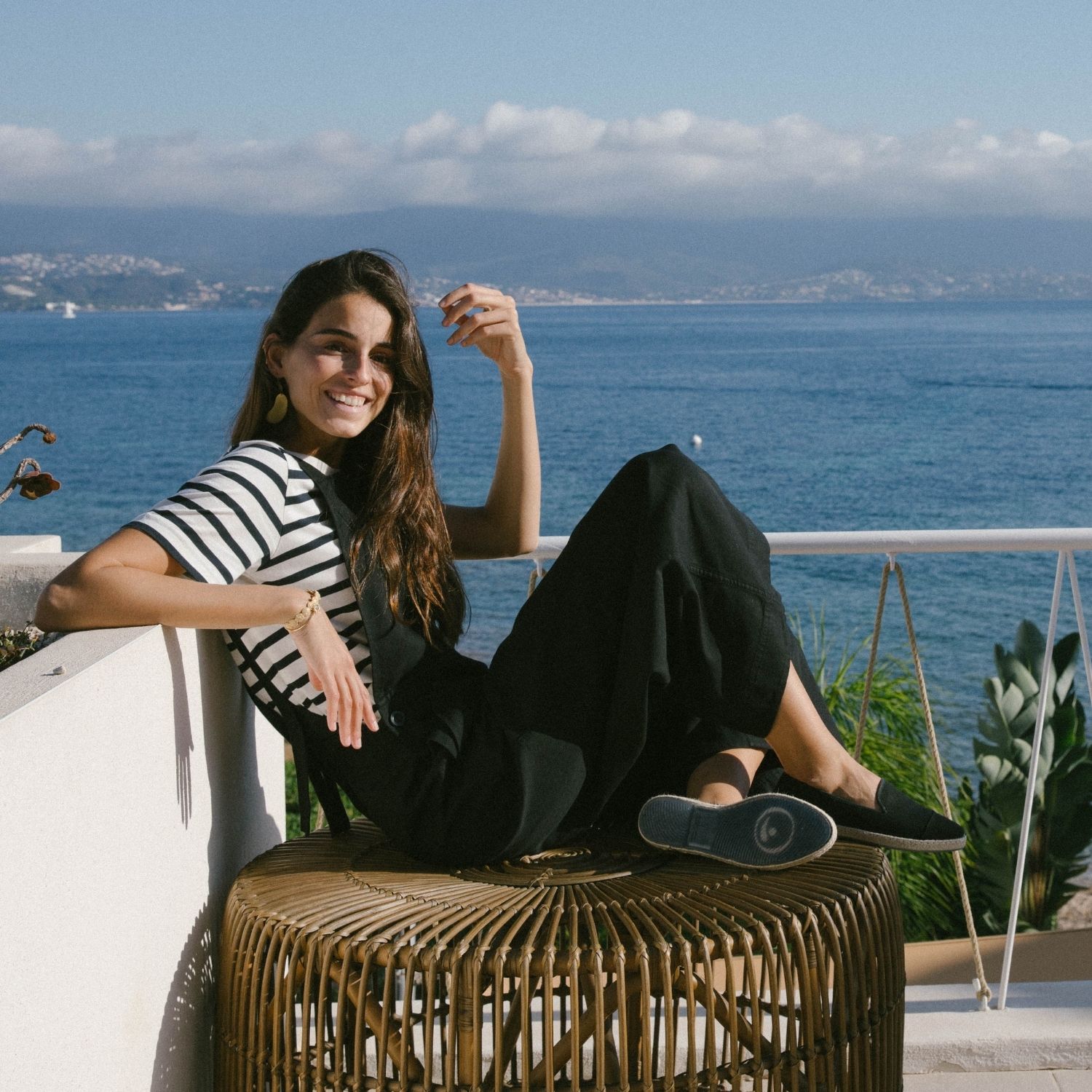 Espadrille en coton recyclé, noir 6