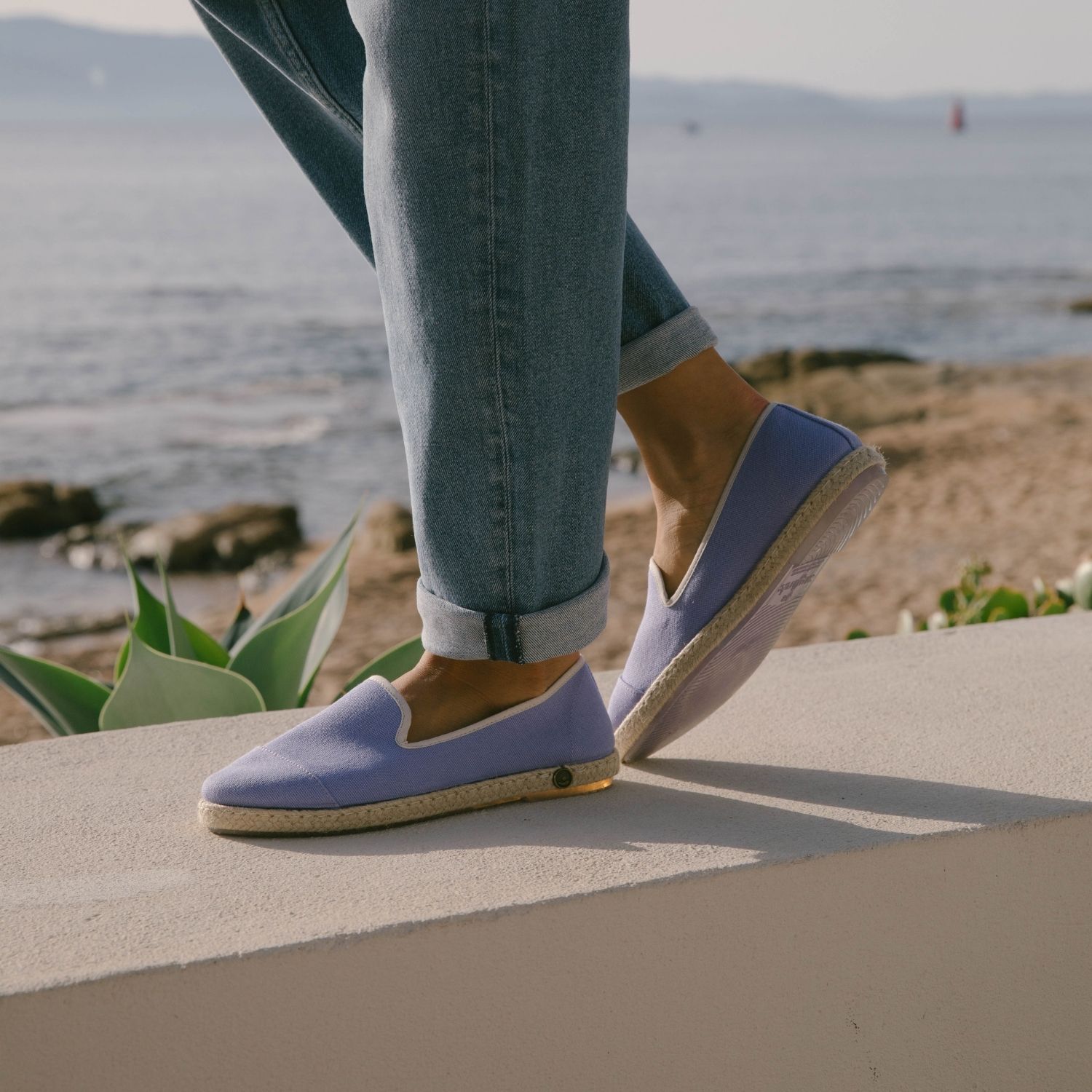 Espadrille en coton recyclé, violet 4