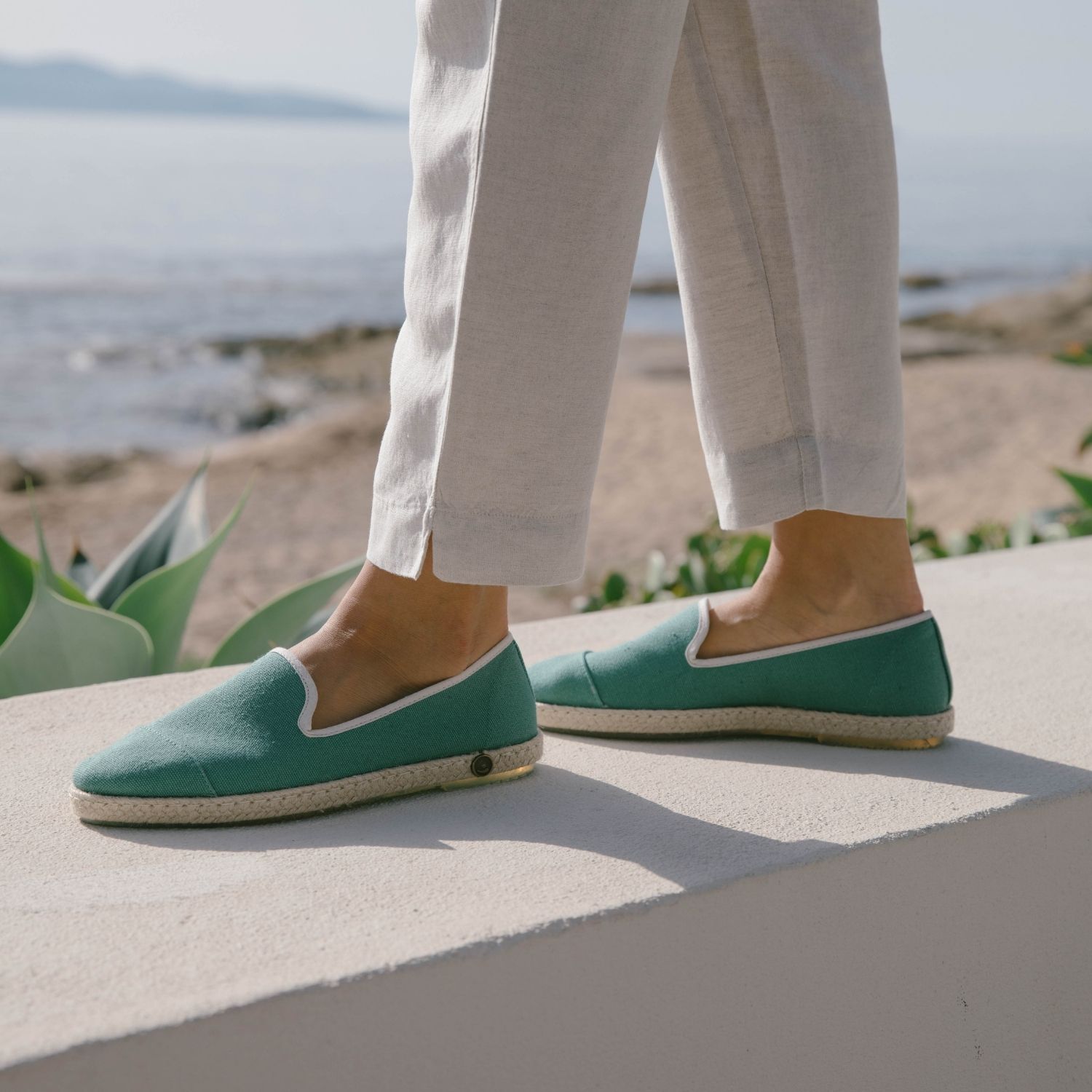 Espadrille en coton recyclé, vert 5