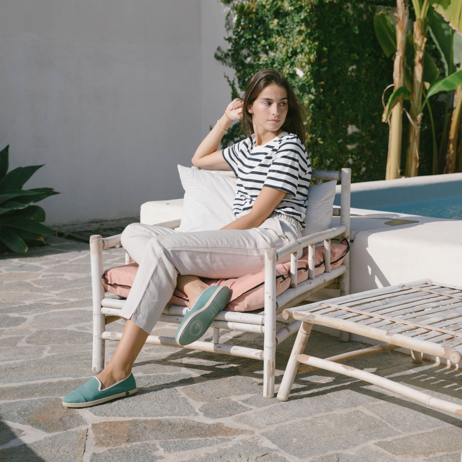 Espadrille en coton recyclé, vert 6