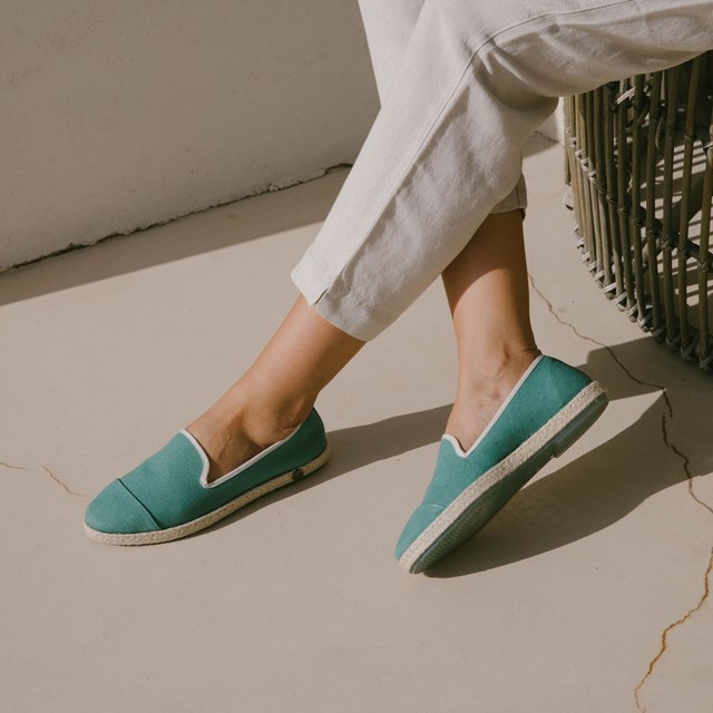 Espadrille en coton recyclé, vert 7