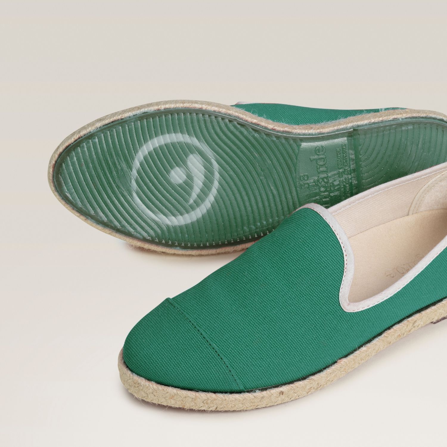Espadrille en coton recyclé, vert 2
