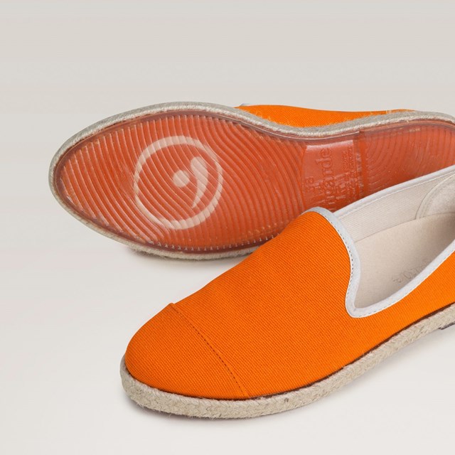 Espadrille en coton recyclé, orange 5