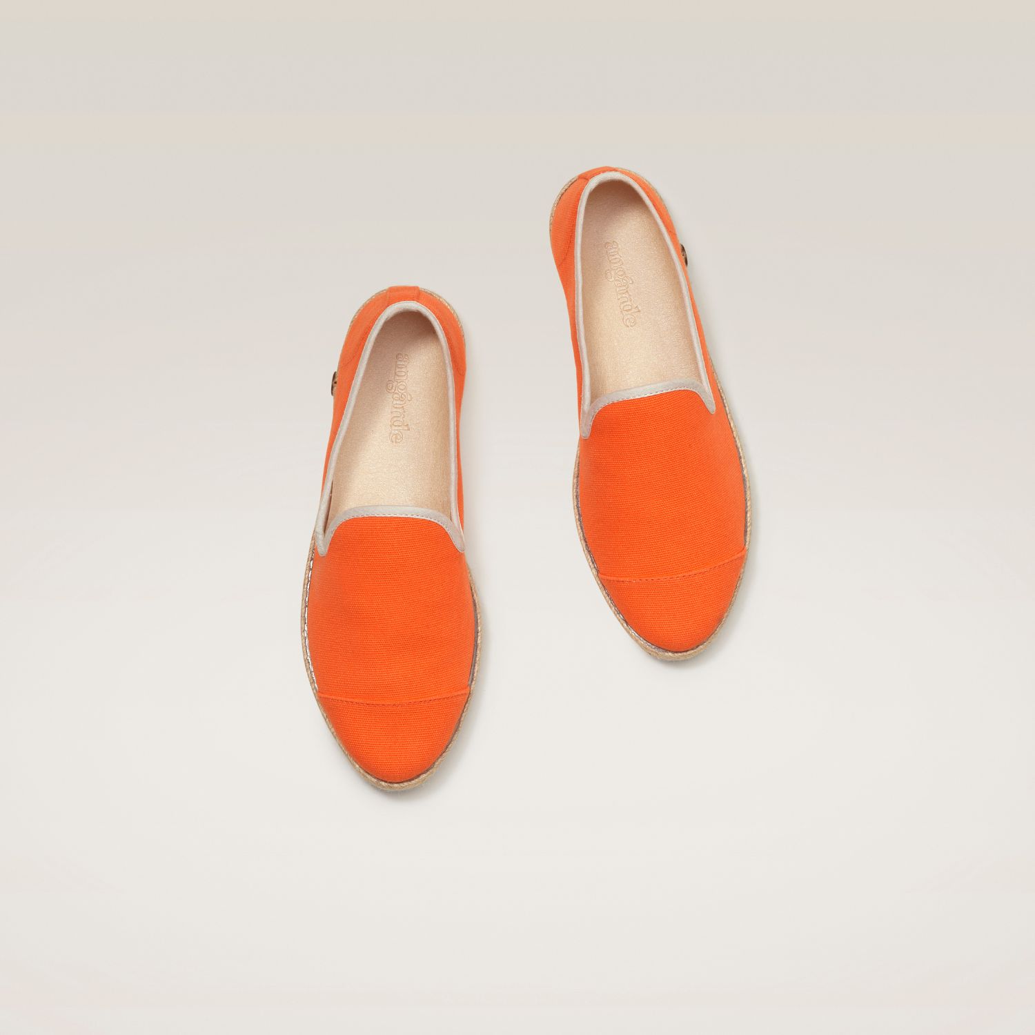 Espadrille en coton recyclé, orange 7