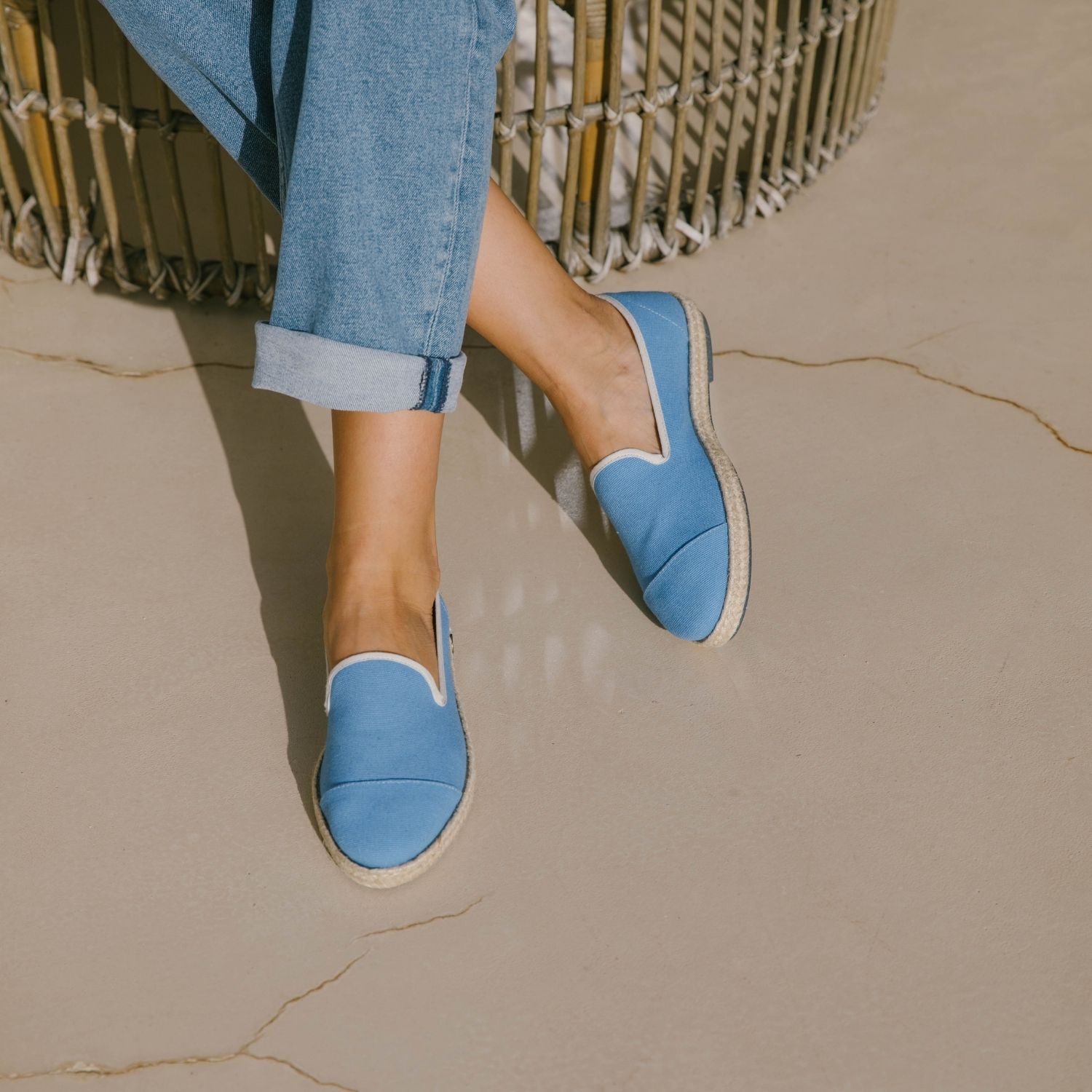 Espadrille en coton recyclé, bleu 2