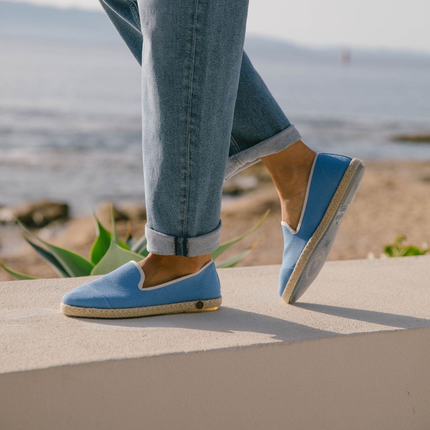 Espadrille en coton recyclé, bleu 3