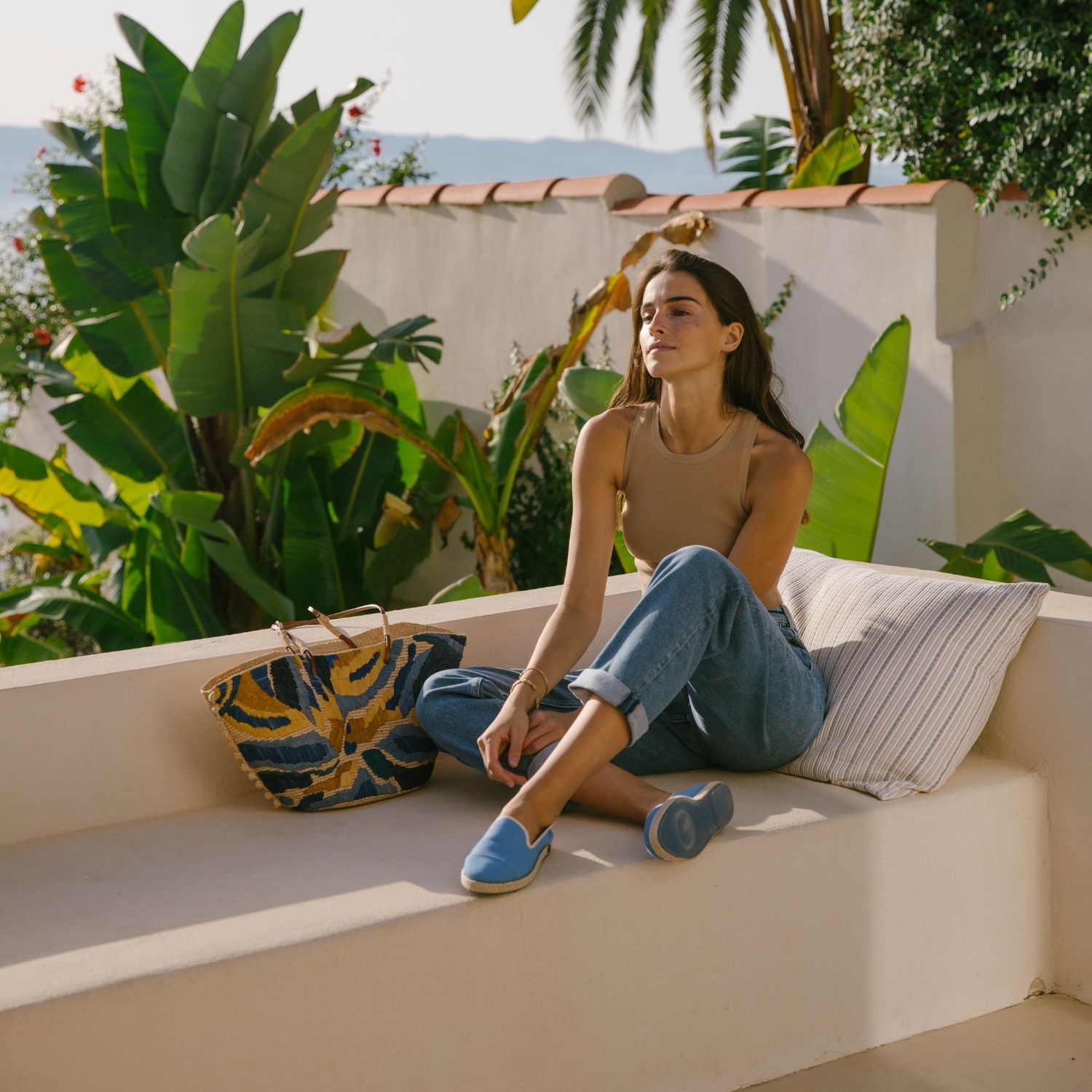 Espadrille en coton recyclé, bleu 4