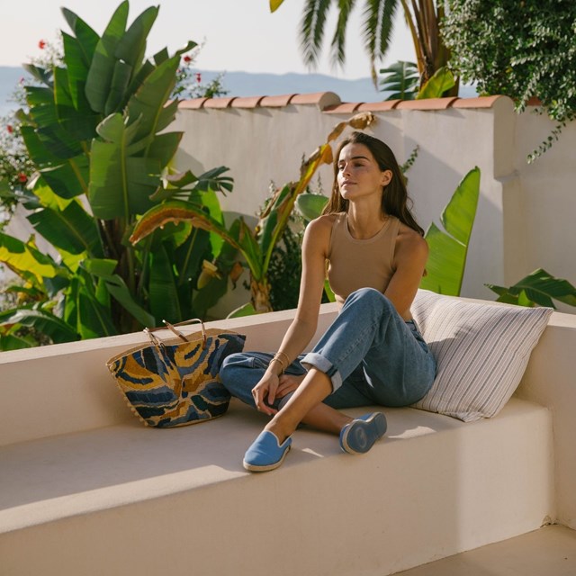 Espadrille en coton recyclé, bleu 4